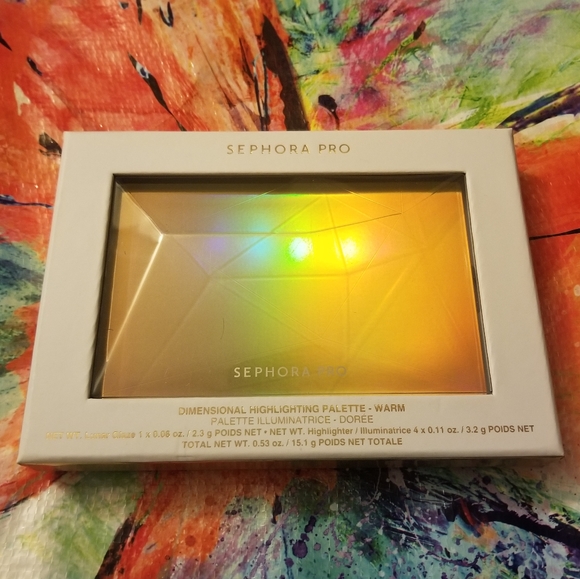 Sephora PRO Dimensional Highlighting Face Palette Warm 5 Highlighters Makeup NWT - Picture 4 of 7